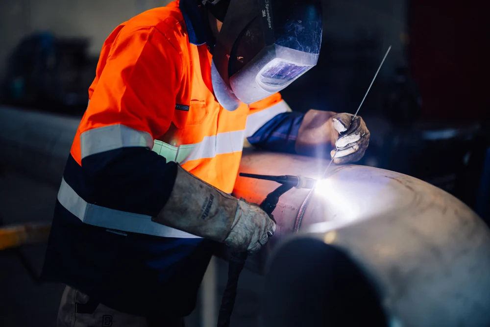 Precision welding in the Rolleston workshop